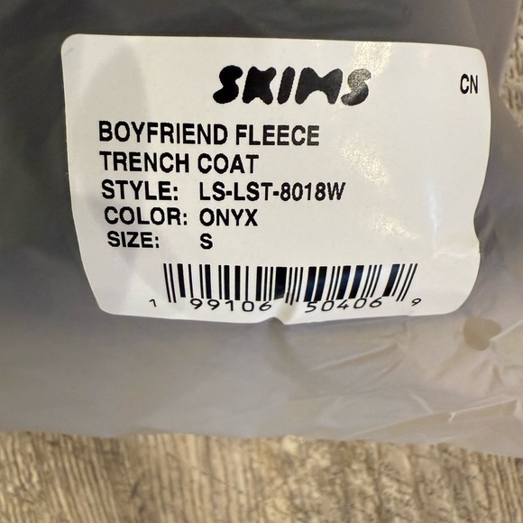 SKIMS Oversized Luxe Black Trench Coat NWT - Picture 10 of 10